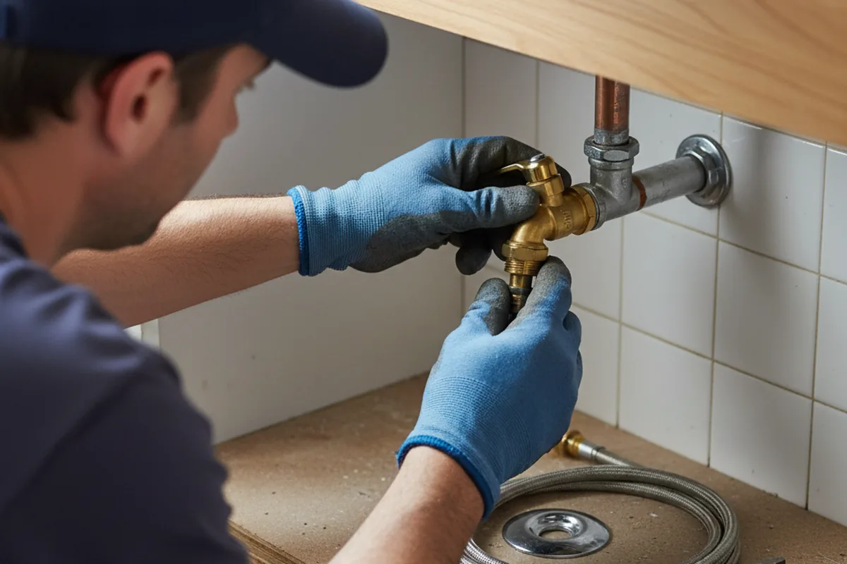 Shutoff valve and fitting work during Repiping in Mistletoe